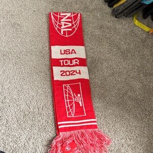 Red and White USA Tour 2024 Scarf